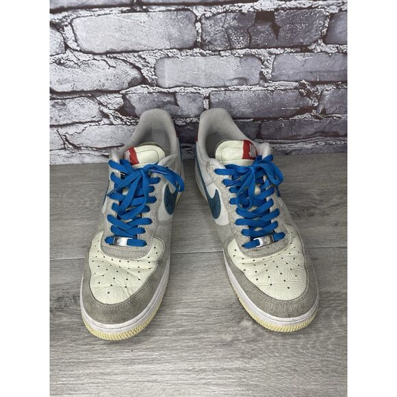 Nike Undefeated x Air Force 1 Low 5 White Leather Grey Suede Shoes Men 10.5M US - Picture 3 of 16